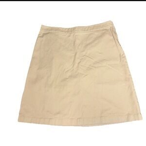 Lands' End Women's Skort Above Knee Khaki Sz 6 School Uniform (31x20) Academia